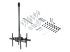 FPCEILBTB - StarTech.com Dual TV Ceiling Mount, Back-to-Back Heavy Duty Hanging Dual Screen Mount with Adjustable Telescopic 3.5' to 5' Pole, Tilt/Swivel/Rotate, VESA Bracket for 32”-75" Displays - Right-angle