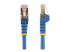 6ASPAT2MBL - Startech 2m CAT6A Ethernet Cable, 10 Gigabit Shielded Snagless RJ45 100W PoE Patch Cord, CAT 6A 10GbE STP Network Cable w/Strain Relief, Blue, UL Certified Wiring/TIA - Multi-angle