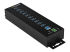 HB30A10AME - Startech 10 Port USB Hub with Power Adapter, Surge Protection, Metal Industrial USB 3.0 Data Transfer Hub, Din Rail, Wall or Desk Mountable, High Speed USB 3.1/ USB 3.2 Gen 1 5Gbps Hub - Back
