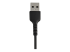 RUSBLTMM15CMB - StarTech.com 15cm(6 in) Durable Black USB-A to Lightning Cable, Heavy Duty Rugged Aramid Fiber USB Type A to Lightning Charger/Sync Power Cord, Apple MFi Certified iPad/iPhone 12 Pro Max - Close up
