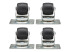 SRCASTER - Eaton Tripp Lite Series SmartRack Rolling Caster Kit, 4 pack - Back