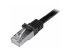 N6SPAT50CMBK - Startech 50cm CAT6 Ethernet Cable, 10 Gigabit Shielded Snagless RJ45 100W PoE Patch Cord, CAT 6 10GbE SFTP Network Cable w/Strain Relief, Black, Wiring is UL Certified/TIA - Close up