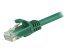 N6PATC50CMGN - StarTech.com 50cm CAT6 Ethernet Cable, 10 Gigabit Snagless RJ45 650MHz 100W PoE Patch Cord, CAT 6 10GbE UTP Network Cable w/Strain Relief, Green, Fluke Tested/Wiring is UL Certified/TIA - Close up