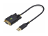 1P1FFCN-USB-SERIAL - StarTech 1ft/30cm USB to Null Modem Serial Adapter Cable, FTDI, RS232 - Right-angle