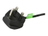 PXT101UK3M - StarTech.com 10ft (3m) UK Computer Power Cable, 18AWG, BS 1363 to C13 Power Cord, 10A 250V, Black Replacement AC Power Cord, TV/Monitor Power Cable, BS 1363 to IEC 60320 C13 Kettle Lead - Close up
