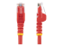 N6PATC50CMRD - StarTech.com 50cm CAT6 Ethernet Cable, 10 Gigabit Snagless RJ45 650MHz 100W PoE Patch Cord, CAT 6 10GbE UTP Network Cable w/Strain Relief, Red, Fluke Tested/Wiring is UL Certified/TIA - Multi-angle