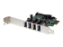 PEXUSB3S4V - StarTech.com 4-Port PCI Express SuperSpeed USB 3.0 Controller Card with UASP - Right-angle
