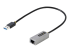 USB31000S2 - StarTech.com USB to Ethernet Adapter, USB 3.0 to 10/100/1000 Gigabit Ethernet LAN Converter for Laptops, 1ft (30cm) Attached Cable, USB to RJ45 Adapter, USB NIC Adapter, Ethernet Dongle - Left-angle
