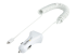 USBLT2PCARW2 - StarTech.com Lightning Car Charger with 1m Coiled Lightning Cable, 12W, White, 2 Port USB Car Charger Adapter for Phones and Tablets, In Car Apple iPhone/iPad Charger w/ Built-in Cord - Back