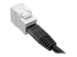 N238-001-GY-TF - Eaton Tripp Lite Series Cat6/Cat5e Toolless Keystone Jack RJ45 Shuttered, Dust Cap PoE/PoE+ Compliant, White, TAA - Left-angle