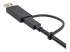 USBCCADP - StarTech.com 3ft (1m) USB C Cable w/ USB-A Adapter Dongle, Hybrid 2-in-1 USB C Cable w/ USB-A | USB-C to USB-C (10Gbps/100W PD), USB-A to USB-C (5Gbps), USB-A Host to USB-C DisplayLink Dock - Left-angle