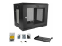RK9WALM - Startech 2 Post 9U 19" Wall Mount Network Cabinet, Adjustable Depth 6-15" Locking IT Switch Depth Enclosure, Vented Computer/Electronics Equipment Data Rack w/ Shelf + Hook & Loop Tape - Left-angle