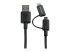 LTUB1MBK - StarTech.com 1m (3 ft) Black Apple 8-pin Lightning Connector or Micro USB to USB Combo Cable for iPhone iPod iPad - Close up