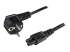 PXTNB3SEU2M - StarTech.com 2m (6ft) Laptop Power Cord, EU Schuko to C5, 2.5A 250V, 18AWG, Notebook / Laptop Replacement AC Cord, Printer/Power Brick Cord, Schuko CEE 7/7 to Clover Leaf IEC 60320 C5 - Right-angle