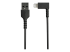 RUSBLTMM1MBR - StarTech.com 3ft (1m) Durable USB A to Lightning Cable, Black 90° Right Angled Heavy Duty Rugged Aramid Fiber USB Type A to Lightning Charging/Sync Cord, Apple MFi Certified, iPhone 12 Pro - Close up
