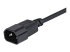 PXT1001M - StarTech 1m (3ft) Power Extension Cord, C14 to C13, 10A 125V, 18AWG, Black Computer Power Cord Extension, Power Supply Extension Cable, IEC-320-C14 to IEC-320-C13 AC Power Cable - Close up
