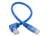 N204-001-BL-RA - Eaton Tripp Lite Series Right-Angle Cat6 Gigabit Molded UTP Ethernet Cable (RJ45 Right-Angle M to RJ45 M), Blue, 1 ft. (0.31 m) - Front
