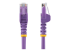 N6PATC50CMPL - Startech 50cm CAT6 Ethernet Cable, 10 Gigabit Snagless RJ45 650MHz 100W PoE Patch Cord, CAT 6 10GbE UTP Network Cable w/Strain Relief, Purple, Wiring is UL Certified/TIA - Multi-angle