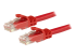 N6PATC15MRD - StarTech.com 15m CAT6 Ethernet Cable, 10 Gigabit Snagless RJ45 650MHz 100W PoE Patch Cord, CAT 6 10GbE UTP Network Cable w/Strain Relief, Red, Fluke Tested/Wiring is UL Certified/TIA - Right-angle