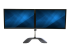 ARMDUALSS - StarTech.com Dual Monitor Stand, Ergonomic Desktop Monitor Stand for up to 32" VESA Displays, Free-Standing Articulating Universal Computer Monitor Mount, Adjustable Height, Silver - Front