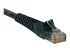 N201-003-BK - Eaton Tripp Lite Series Cat6 Gigabit Snagless Molded (UTP) Ethernet Cable (RJ45 M/M), PoE, Black, 3 ft. (0.91 m) - Left-angle