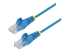 N6PAT50CMBLS - StarTech.com 50cm Slim LSZH CAT6 Ethernet Cable, 10 Gigabit Snagless RJ45 100W PoE Patch Cord, CAT 6 10GbE UTP Network Cable w/Strain Relief, Blue, Fluke Tested/ETL, Low Smoke Zero Halogen - Right-angle