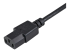 PXT1001M - StarTech.com 1m (3ft) Power Extension Cord, C14 to C13, 10A 125V, 18AWG, Black Computer Power Cord Extension, Power Supply Extension Cable, IEC-320-C14 to IEC-320-C13 AC Power Cable - Close up