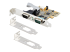21050-PC-SERIAL-CARD - StarTech.com 2-Port PCI Express Serial Card, Dual Port PCIe to RS232 (DB9) Serial Interface Card, 16C1050 UART, Standard or Low Profile Brackets, COM Retention, For Windows & Linux - Left-angle