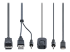 C2-D46-UAC-CBL-KVM - StarTech.com 2-Port Hybrid USB-C DisplayPort Cable KVM Switch, 4K 60Hz, Compact KVM with 6ft/1.8m USB-A/DisplayPort/Audio & 4ft/1.2m USB-C Integrated Host Cables, Bus Powered - Front