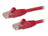 N6PATC10MRD - Startech 10m CAT6 Ethernet Cable, 10 Gigabit Snagless RJ45 650MHz 100W PoE Patch Cord, CAT 6 10GbE UTP Network Cable w/Strain Relief, Red, Wiring is UL Certified/TIA - Right-angle