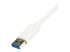 USB31000SPTW - StarTech.com USB 3.0 to Gigabit Ethernet Adapter NIC w/ USB Port (White) - Right-angle