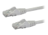 N6PATCH100WH - StarTech.com 100ft CAT6 Ethernet Cable, 10 Gigabit Snagless RJ45 650MHz 100W PoE Patch Cord, CAT 6 10GbE UTP Network Cable w/Strain Relief, White, Fluke Tested/Wiring is UL Certified/TIA - Right-angle