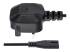 PXTNB2SUK6 - StarTech.com 6ft (1.8m) UK Laptop Power Cable, BS 1363 to C7, 2.5A 250V, 18AWG, Black, AC Notebook/Laptop Replacement Cord, Printer Cable, UK Laptop Charger Cord, BS 1363 to IEC60320 C7 - Front