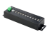 USB210AIND-USB-A-HUB - StarTech.com 10-Port Industrial USB 2.0 Hub, Rugged USB Hub w/15kV Air/8kV Contact ESD Level 4 Protection, DIN/Wall/Desk Mountable USB-A Hub, Multiport USB Hub with Locking Ports - Left-angle