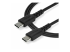 RUSB2CC1MB - StarTech.com 1m USB C Charging Cable, Durable Fast Charge & Sync USB 2.0 Type C to USB C Laptop Charger Cord, TPE Jacket Aramid Fiber M/M 60W Black, Samsung S10, S20 iPad Pro MS Surface - Right-angle
