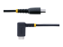 R2CCR-15C-USB-CABLE - StarTech.com 6in (15cm) USB C Charging Cable Right Angle, 60W PD 3A, Heavy Duty Fast Charge USB-C Cable, USB 2.0 Type-C, Durable and Rugged Aramid Fiber, S20/iPad/Pixel - Front