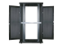 713276 - Intellinet Network Cabinet, Free Standing (Standard), 42U, Usable Depth 123 to 773mm/Width 703mm, Black, Flatpack, Max 1500kg, Server Rack, IP20 rated, 19", Steel, Multi-Point Door Lock, One Lock Per Side Panel, Three Year Warranty - Right side