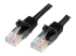 45PAT50CMBK - StarTech.com 0.5m Black Cat5e / Cat 5 Snagless Ethernet Patch Cable 0.5 m - Right-angle