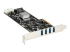 PEXUSB3S44V - Startech 4 Port USB 3.0 PCIe Card w/ 4 Dedicated Channels - Left-angle