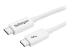TBLT3MM1MW - StarTech.com 3.3ft (1m) Thunderbolt 3 Cable, 20Gbps, 100W PD, 4K Video, Thunderbolt-Certified, Compatible w/ TB4/USB 3.2/DisplayPort - Right-angle