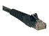 N201-005-BK - Eaton Tripp Lite Series Cat6 Gigabit Snagless Molded (UTP) Ethernet Cable (RJ45 M/M), PoE, Black, 5 ft. (1.52 m) - Left-angle