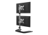 ARMDUOVS - Startech Vertical Dual Monitor Stand, Ergonomic Desktop Stacked Two Monitor Stand up to 27 inch VESA Mount Displays, Free Standing Universal Monitor Mount, Height Adjustable, Silver - Back