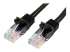 45PAT1MBK - StarTech.com 1m Black Cat5e / Cat 5 Snagless Patch Cable - Right-angle