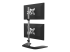 ARMDUOVS - StarTech.com Vertical Dual Monitor Stand, Ergonomic Desktop Stacked Two Monitor Stand up to 27 inch VESA Mount Displays, Free Standing Universal Monitor Mount, Height Adjustable, Silver - Back