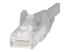 N6PATCH100GR - StarTech.com 100ft CAT6 Ethernet Cable, 10 Gigabit Snagless RJ45 650MHz 100W PoE Patch Cord, CAT 6 10GbE UTP Network Cable w/Strain Relief, Gray, Wiring is UL Certified/TIA - Close up