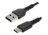 RUSB2AC2MB - StarTech.com 2m USB A to USB C Charging Cable, Durable Fast Charge & Sync USB 2.0 to USB Type C Data Cord, Rugged TPE Jacket Aramid Fiber M/M 3A Black, Samsung S10, S20, iPad Pro, Pixel - Right-angle