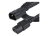 PXT1001M - StarTech.com 1m (3ft) Power Extension Cord, C14 to C13, 10A 125V, 18AWG, Black Computer Power Cord Extension, Power Supply Extension Cable, IEC-320-C14 to IEC-320-C13 AC Power Cable - Right-angle
