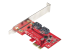 2P6G-PCIE-SATA-CARD - StarTech.com SATA PCIe Card, 2 Port PCIe SATA Expansion card, 6Gbps SATA Card, Full/Low Profile, PCI Express to SATA Adapter, ASM1061 Non-Raid SATA Controller Card - Right-angle
