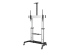 STNDMTV100 - StarTech.com Mobile TV Stand, Heavy Duty TV Cart for 60-100" Display (100kg/220lb), Height Adjustable Rolling Flat Screen Floor Standing on Wheels, Universal Television Mount w/Shelves - Right-angle