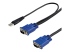 SVECONUS10 - StarTech.com 10 ft Ultra Thin USB VGA 2-in-1 KVM Cable - Right-angle